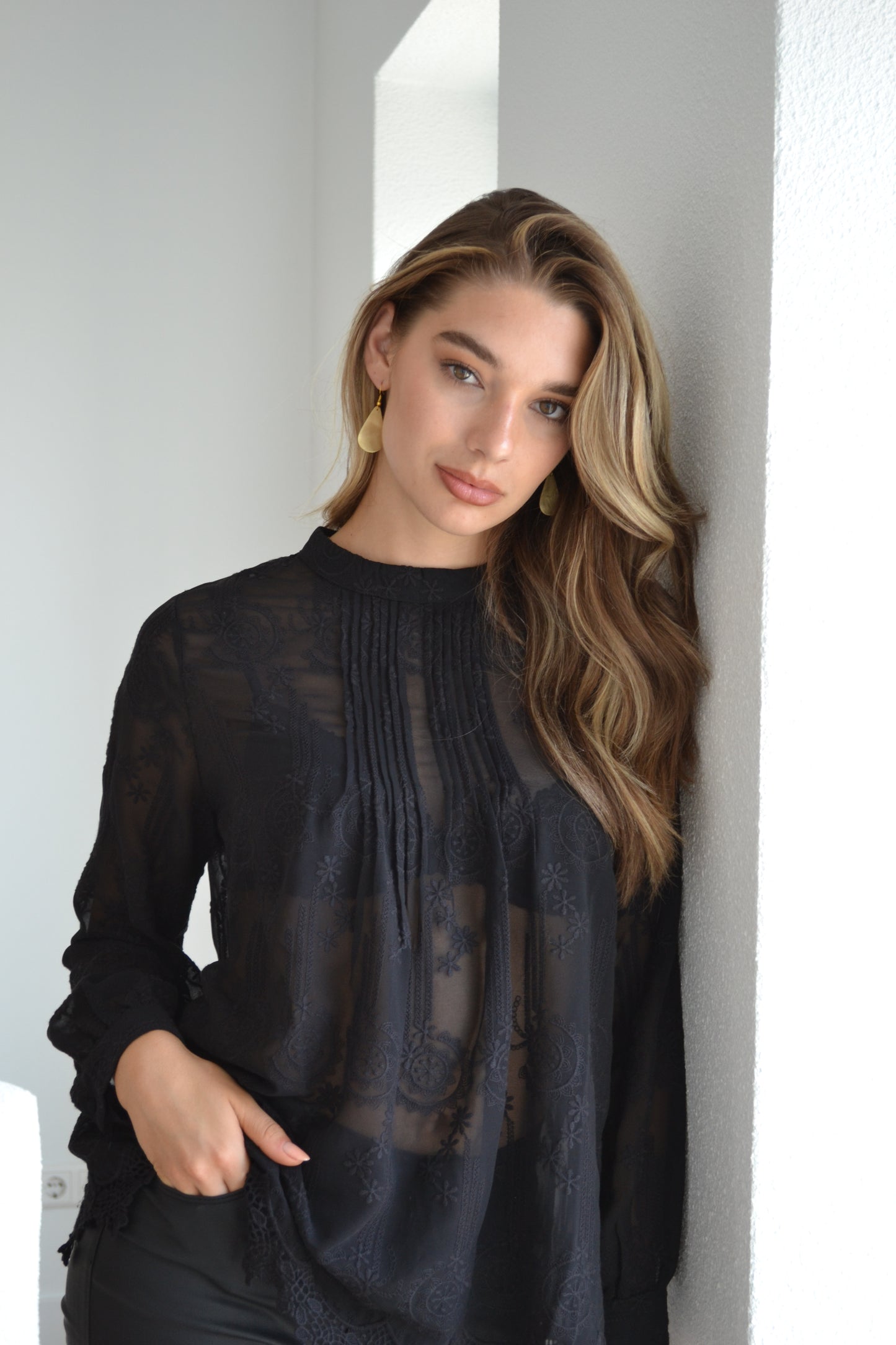 Embroidered Cotton Blouse